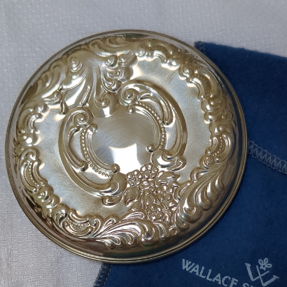 Wallace Silversmiths Silver Purse Mirror - Picture 3 of 4